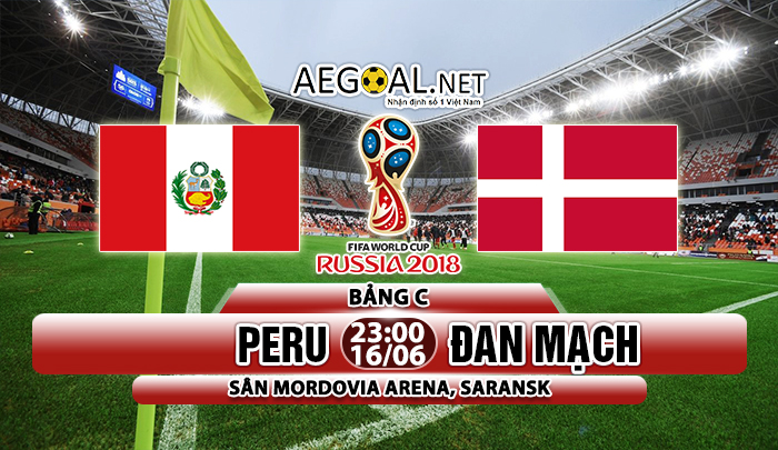 Soi kèo Peru vs Đan Mạch 23h 16/06 bảng C World Cup 2018