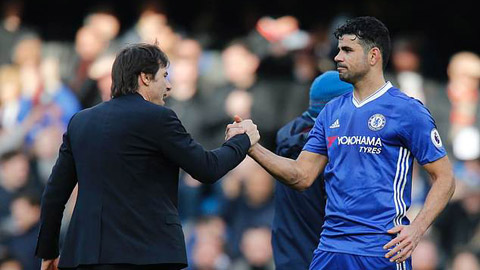 Diego Costa vui sướng khi Conte vẫn còn “ngồi chơi”