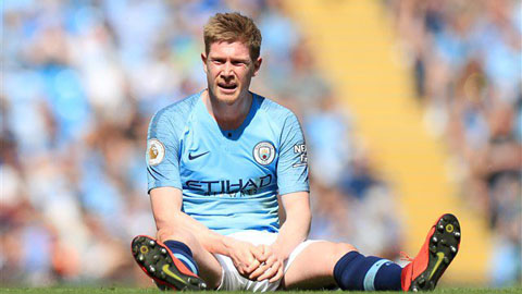 Man City có thể mất De Bruyne trong trận derby Manchester