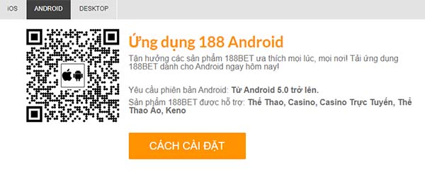 Cách tải 188bet cho điện thoại Android